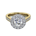 Round Halo-Yellow gold and White gold
