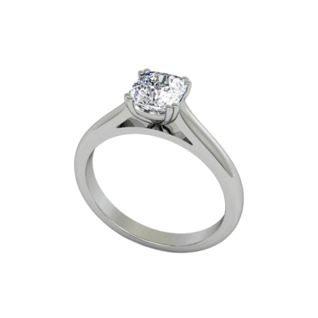 Simple platinum engagement ring with 0.55ct centre