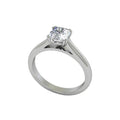 Simple platinum engagement ring with 0.55ct centre