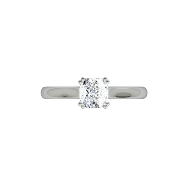 Simple platinum engagement ring with 0.55ct centre