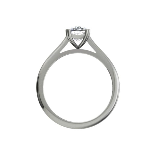 Simple platinum engagement ring with 0.55ct centre