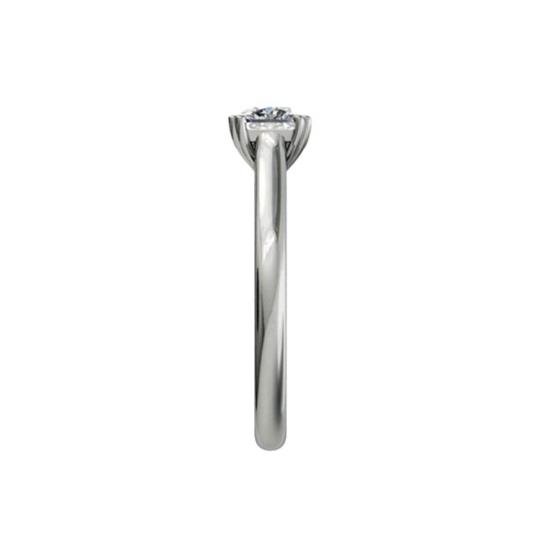 Simple platinum engagement ring with 0.55ct centre