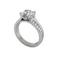 18ct white gold split shank ring
