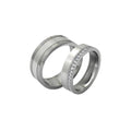 Platinum wedder set with 45 small diamonds
